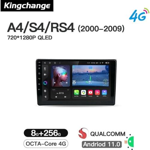 Kingchange Octa-Core Car Video Navigation Player For Audi A4 2000 - 2009 S4 2002 - 2008 RS4 2005 - 2009 Radio Multimedia Stereo