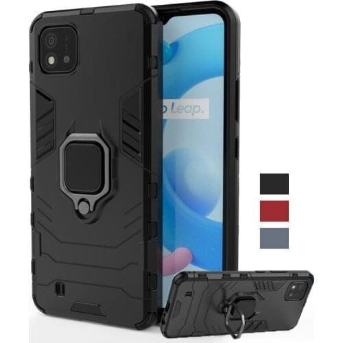 For Cover Oppo Realme C11 2021 Case Magnetic Ring Stand Holder Shockproof TPU Bumper Armor Back Phone Cover Realme C11 2021 Case
