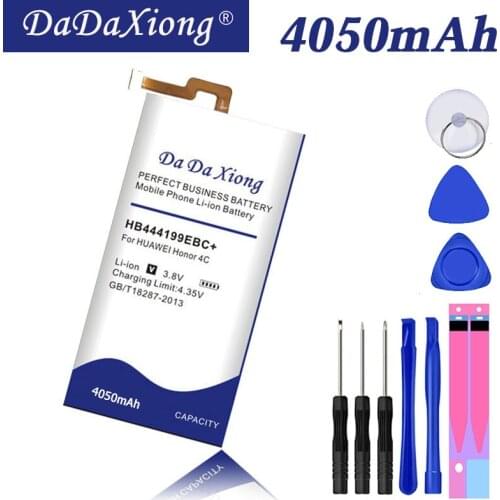 Da Da Xiong Original 4050mAh HB444199EBC+ Battery for Huawei Honor 4C C8818 Mobile Phone Battery