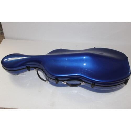 Cello case quality 4/4 size cello glass steel case or box blue color