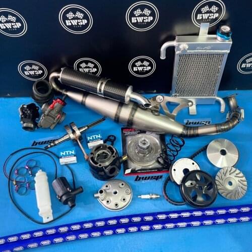 Big Bore Kit 125cc For BWS100 4VP 56mm Water Cooling Cylinder Racing Exhaust Muffler CVT Set Radiator Pump Bws 100