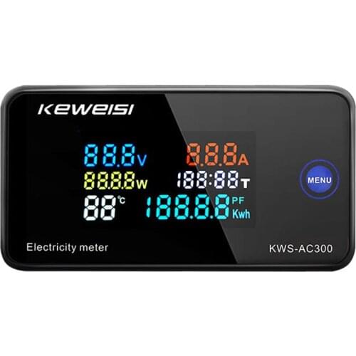 KWS-AC300 Voltmeter Ammeter KWS Power Energy Meter AC 50-300V LED AC Wattmeter Electricity meter with Reset Function 0-100A