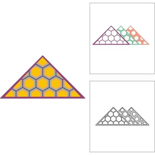 New Layered Layered Honeycomb Flag Frame 2021 Metal Cutting Dies for DIY Scrapbooking and Card Making Embossing Craft No Stamps