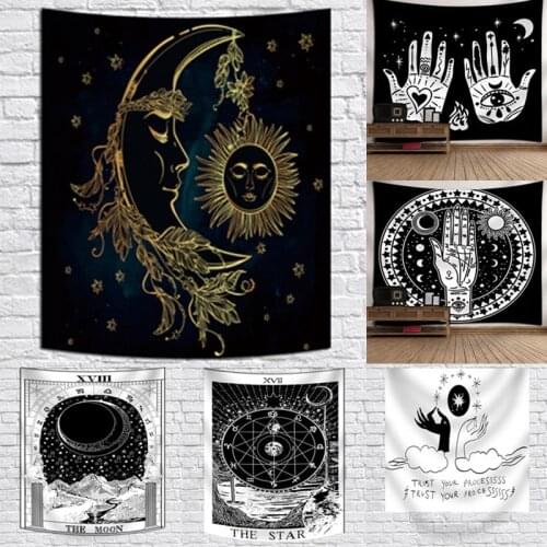 Fashion Tapestry Fresh Style Tarrot Sun Moon Pattern Blanket Mandala bohemian Decorative Hippie tapestry Home Decor Beach Mat