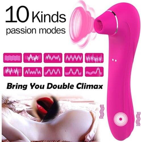 Powerful Vibrator Clitoris Sucker Blowjob Tongue Sucking Stimulator Nipple Vagina Sex Toys for Women Adult Supplies