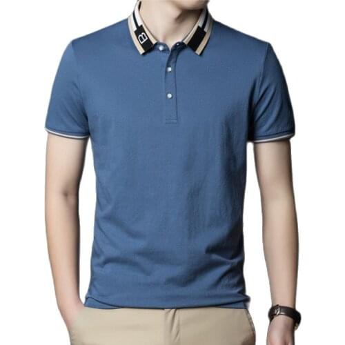 2021 Men Summer Pure Color Polo Shirt Short Sleeve Slim Fit Polos Fashion Tops Men Shirts Office Casual Shirts M-3XL