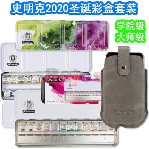 Professional Grade Watercolor,Christmas Color Tin Box Set,24Color College Grade Solid Watercolor Master,Artist Quality,Adult