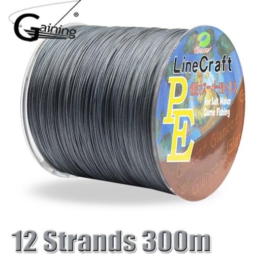 PE Fishing Line12 Strands Weave 300m Smooth Durable Braided Lines Multifilament Carp Fishing Thread