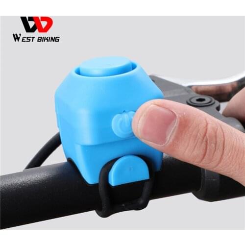 West biking Portable and Compact Mountain Bike Electronic Horn Road Car Bell M365 Electric Scooter Horn with Strong Elasticity