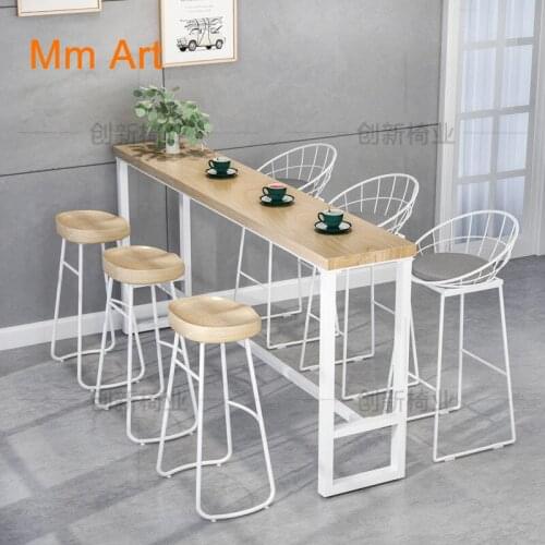 Simple Now Solid Wood Restaurant Milk Tea Coffee Shop Bar Counter Nordic Leisure Creative