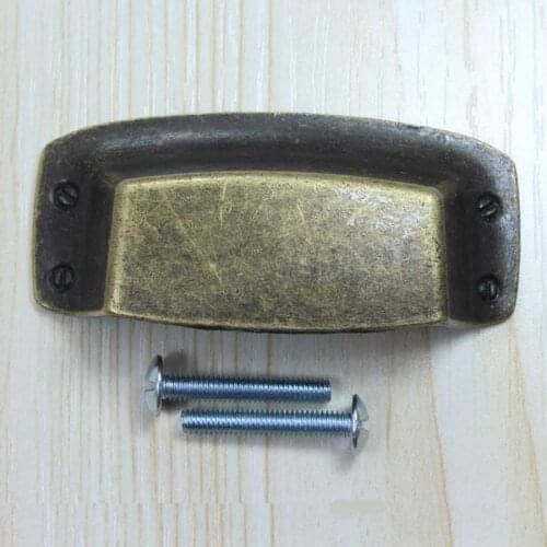 32mm vintage style cap shell furniture handle bronze drawer cabinet pull knob antique brass decorate box medical box handle pull