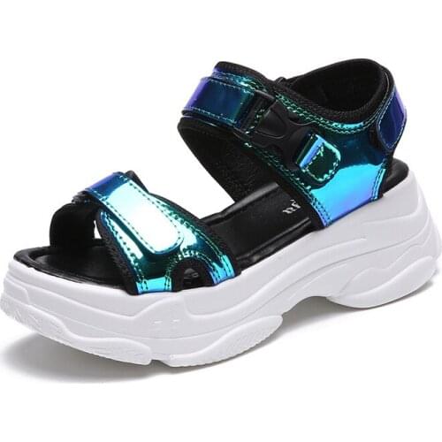 Women Sandals 2019 New Fashion Ladies Casual Shoes Wedges Buckle Strap Platform Shoes 5 CM Summer Sandals