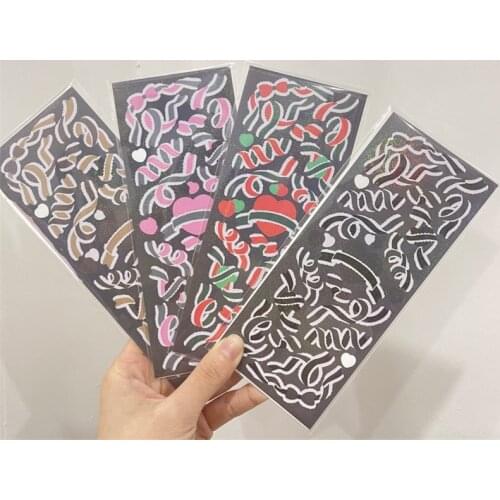 Cute Color Ribbon Laser Stickers Star Chasing Card Photo Phone Scrapbooking Sealing Decoration Sticker Kawaii Korean Stationery