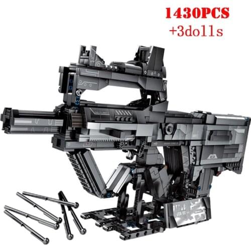 City Police Technical Gun Building Blocks Military WW2 Wandering Earth Assault Rifle Weapons Bricks Shooting Game Toys For Child