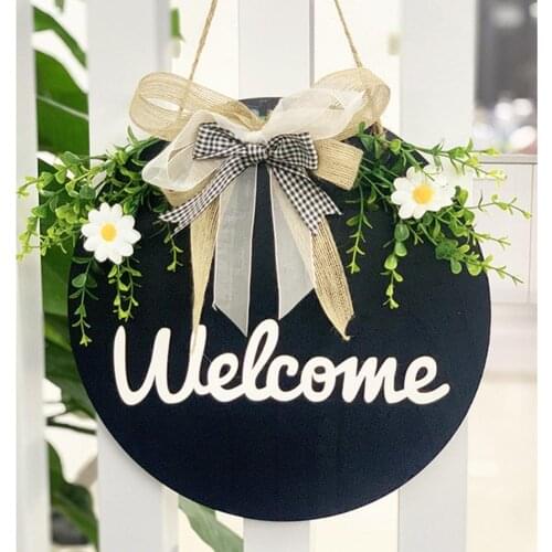 Welcome Sign door hook modern-ins balcony wall decor Door Sign Hanging Rustic Wooden Wear Resistant Home Welcome Sign for Door
