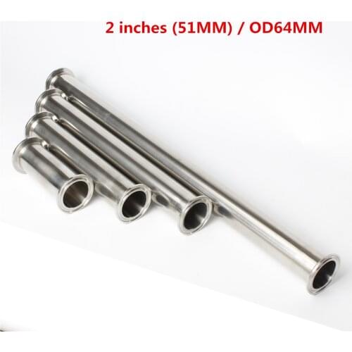 2" (51mm)OD64 Stainless Steel 304 Tube Thickness 1.5mm Tri Clover Sanitary Spool Tube Tri-Clamp Pipe