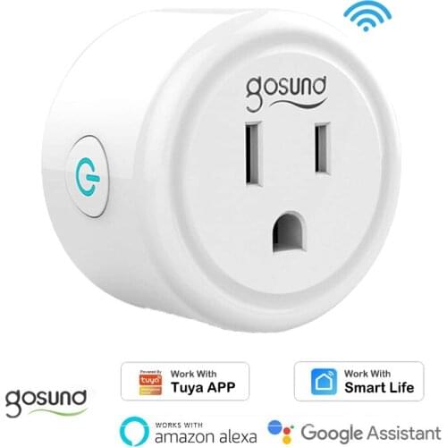 Tuya WiFi Socket Mini 10A Smart US Plug Outlet Save Power Timer Smart Life APP Remote ControlSupport Alexa Google Home Voice