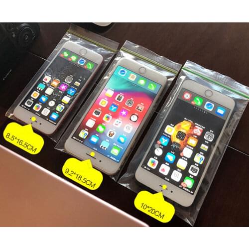 100pcs/Lots Disposable Dustproof Mobile Phone Bag Thick Waterproof Transparent Glasses Storage Bag Plastic zipper Bags