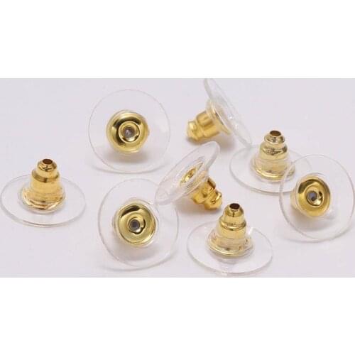 100Pcs/Lot Rubber Earring Backs Post Nuts Silicon Steel Earnuts Stud Earring Back for DIY Jewelry Making Findings Accessories