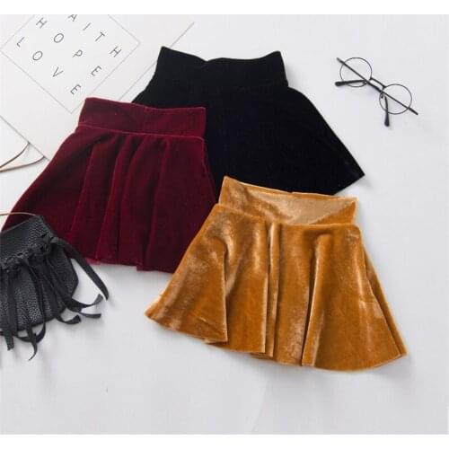 2020 0-3Y Infant Baby Girl Sweet Skirt Summer Autumn Solid Color Velvet A-line Skirt Bottom Kids Clothing
