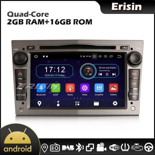 Erisin EU Warehouse 5960 7" Android 10.0 DAB 4G GPS Carplay Car Video for OPEL VAUXHALL HOLDEN Astra Vivaro Zafira Vectra Signum