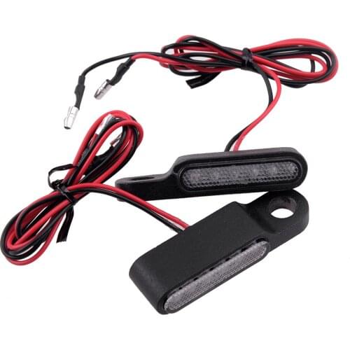 Beler 2pcs Clear Lens Mini LED Motorcycle Turn Signal Indicator Blinker Light Lamp