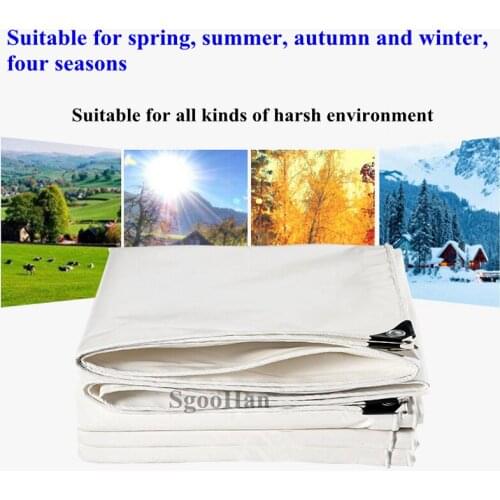 White PVC Coated Banner Tarpaulin Oilcloth Rainproof Cloth Outdoor Awning Waterproof Oxford Cloth Shade Sail Shelter Repair Tape