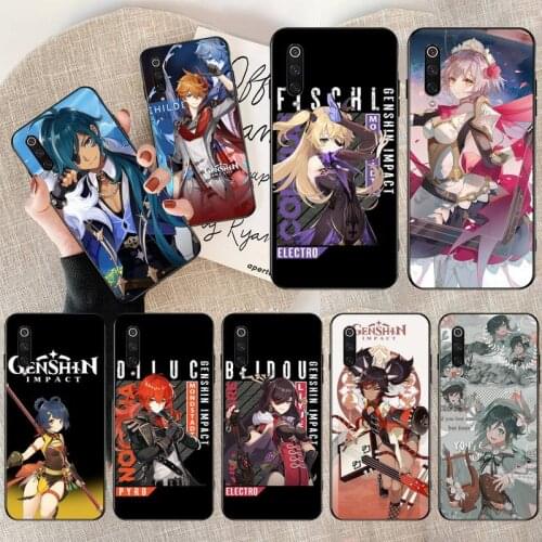 Game Genshin Impact Phone Case for Xiaomi Mi Note 10 Lite Mi 9T Pro xiaomi 10 10 CC9 Pro 9SE