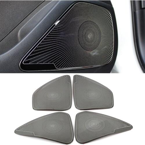 For Toyota Levin Corolla 2019-2021 Stainless Car Door Panel Loudspeaker Pad Speaker Cover Trim Frame Sticker Molding Accessories