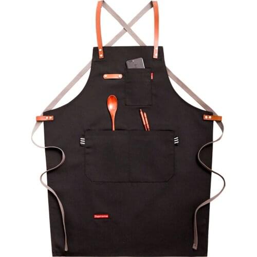 Denim Apron Korean Fashion Chinese Restaurant Barber Shop Flower Shop Mens and Womens Workwear Coffee Shop
