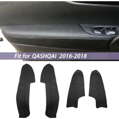 PU Leather Interior Door Armrest Panel Cover Trim for Nissan Qashqai J11 2016 2017 2018