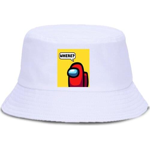 The Red Impostor Is Asking Where Unisex Cap Hip Hop Sunscreen Hat Fishing Hats Sun Shade Fisherman Hat Beach Foldable Bucket Cap