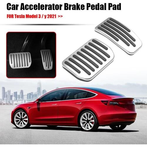 Accelerator Pedal Cover Brake Pedal Pad Car Foot Accelerator Brake Pedal Pad for Tesla Model 3 Y 2021 Accessories