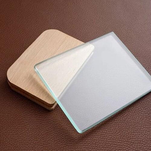 Square Pigment Tempered Glass Grinding Plate For Art Designer,Handmade,Leather Cutting,Etc.130*100*80mm