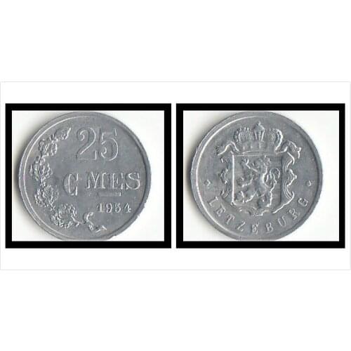 Luxembourg 25 centimes Coins Europe New Original Coin Commemorative Edition 100% Real Rare Eu Random Year