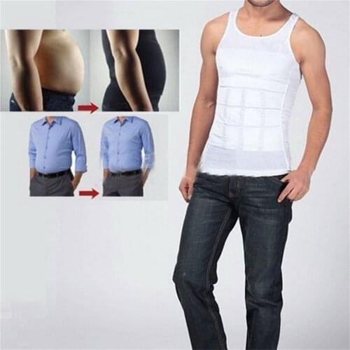 Men Corset Body Slimming Tummy Shaper Running Vest Belly Waist Girdle Shirt Black Shapewear Underwear Waist Girdle Shirts