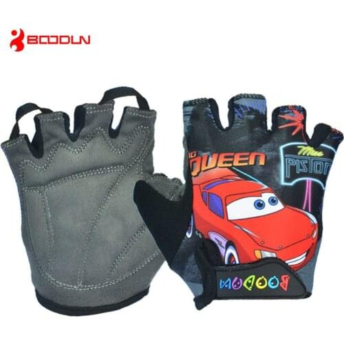 Boodun Kids Cycling Gloves Half Finger Shockproof Breathable Outdoor MTB Road Bicycle Gloves Sport Gloves Mitten for Children