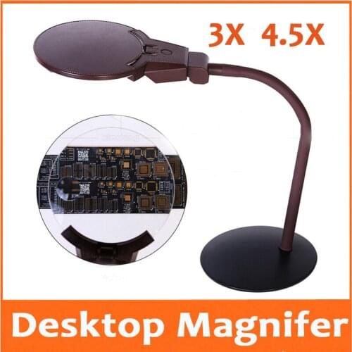 3X 4.5X USB Adjustable Mobile Phone Circuit Board Repair Magnifying Glass Table Lamp LED Illuminated Desk-top Welding Magnifier
