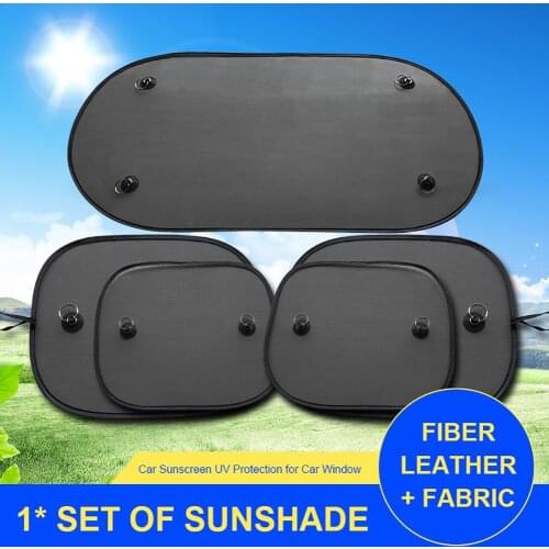 Black Mesh Sunscreen Sun Visor Car Baby Kids Car Sunscreen UV Protection For Car Window Sunscreen Suction Cups With Storage Bag