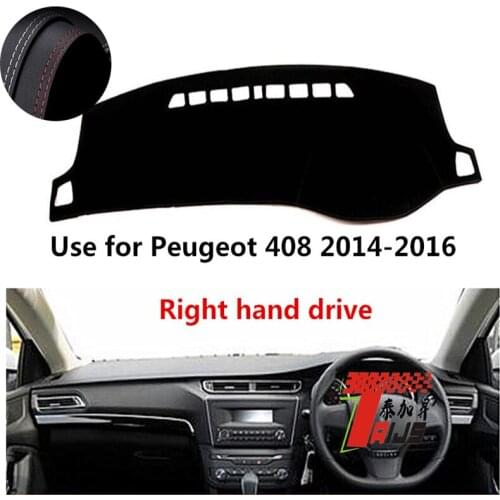 TAIJS Factory Anti Cracking Protective Casual Leather Car Dashboard Cover For Peugeot 408 2014 2015 2016 Right hand drive