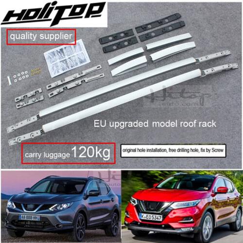 Screw fixing roof rack roof rail roof bar for Nissan New QASHQAI 2014-2020 ,two choices,quality supplier,carry luggage 120KG