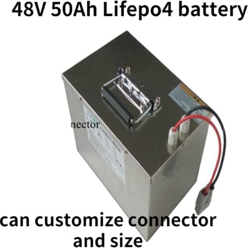 Waterproof 48V 50Ah Lifepo4 48v 40AH battery BMS for 2000w Scooter bike tricycle boat backup power +5A charger