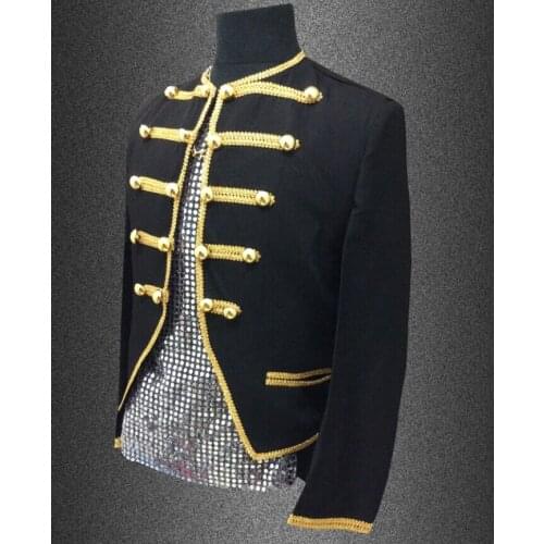 Plus size S-4XL slim black Men suit top bar nightclub painted pattern costumes male singer DJ stage wear jacket outerwear coat