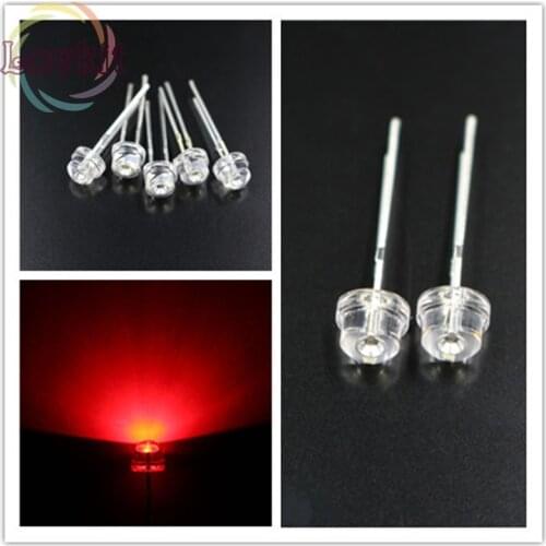 1000PCS High Quality 5mm super bright Red light-emitting diode DIP LED straw hat astigmia Electronic Components Wholesale Retail
