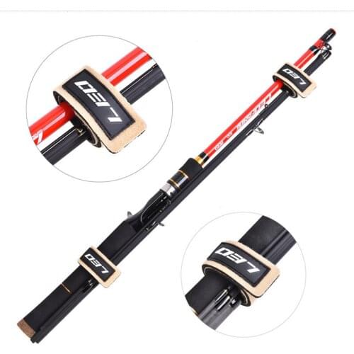 2Pcs 25cm*3cm Solid Color Fishing Rod Strap Tie Outdoor Angling Fish Lure Band