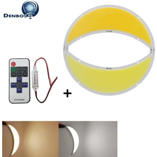 2018 new 12V Moon shape LED COB with dimmar controller outdoor multifunction 50W Warm White LED FLIP cob led strip
