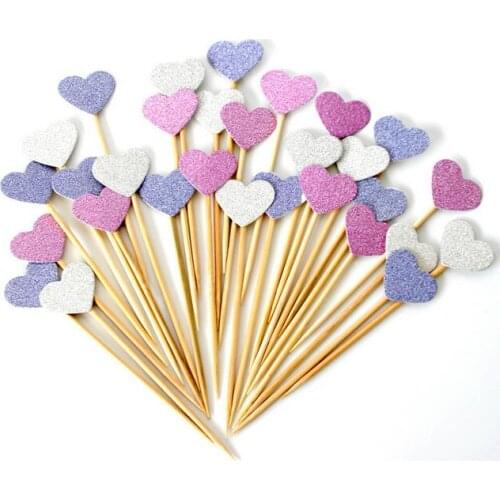 3000 pcs Hot Handmade Lovely Heart Cupcake Toppers,Girl baby shower decorations,Party Supplies Birthday Wedding Party Decoration