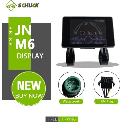 36V 48V JN M6 LCD Display 5 Pin SM/Waterproof Connector Plug Electric Bicycle Display For E-bike Conversion Kit
