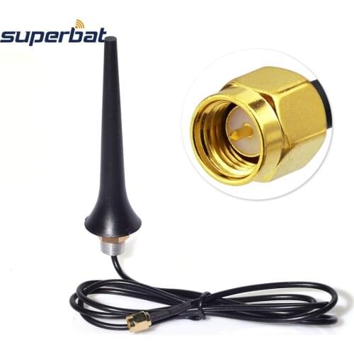 Superbat 922Mhz 2dbi Antenna Aerial SMA Plug Connector Screw Mounting 1M Cable for Ham Radio