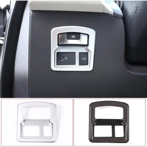 Car Accessories ABS Chrome Tail Door Switch Electronic Handbrake Button Panel Trim Cover For Land Rover Range Rover Velar 17-20